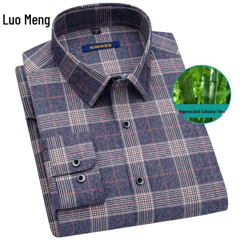 

Romon Men s Long Sleeve Business Casual Shirt 44