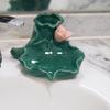 1pc Lotus Leaf Design Multifunctional Toothbrush Holder, Luxury Ceramic Bathroom Vanity Organizer for Toothbrushes, Toothpaste, Makeup Brushes