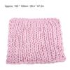 Knitted Chunky Plush Sofa BLANKET Warm Soft Super Big Bulky (Pink 100 * 120cm / 39.4 * 47.2in)