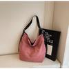 Casual large-capacity canvas bag women's 2025 new simple fashion tote bag Korean version commuter crossbody bag trend
