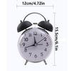 Loud Alarm Twin Bell Clock 4 Inch Size Bedside Wake-up Clock Desk Alarm Clock  Office