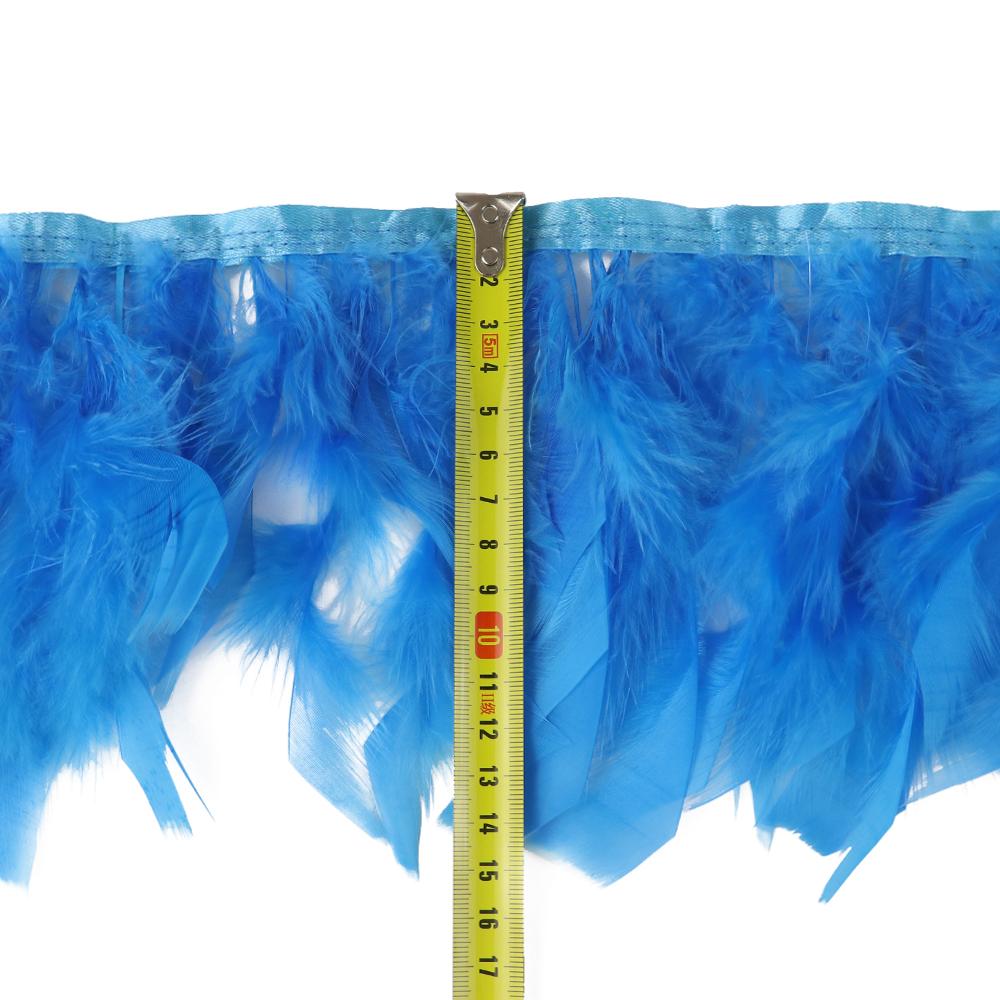1Meter Natural Turkey Feathers Trims Fringe 10-15cm for Wedding Clothing Decoration Accessories DIY Feather Ribbon Sewing Crafts