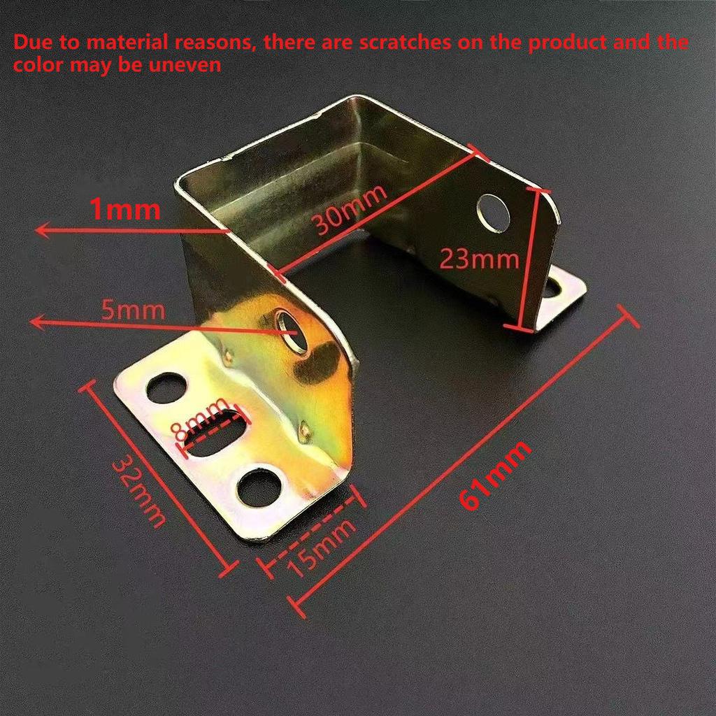 20pcs Durable Metal Bed Beam Support Brackets - Thickened for Stable Furniture Fixing, for Home & Office Use, Easy Installation