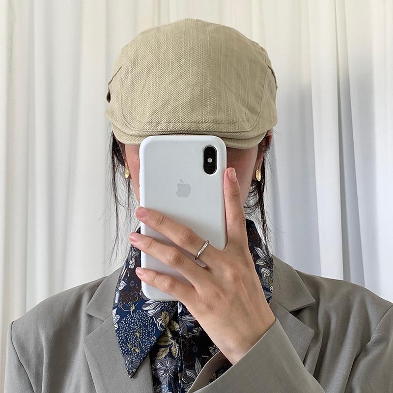 Casual Womens Chic Beret Hat Cotton Satin Vintage Style For All Seasons Black In