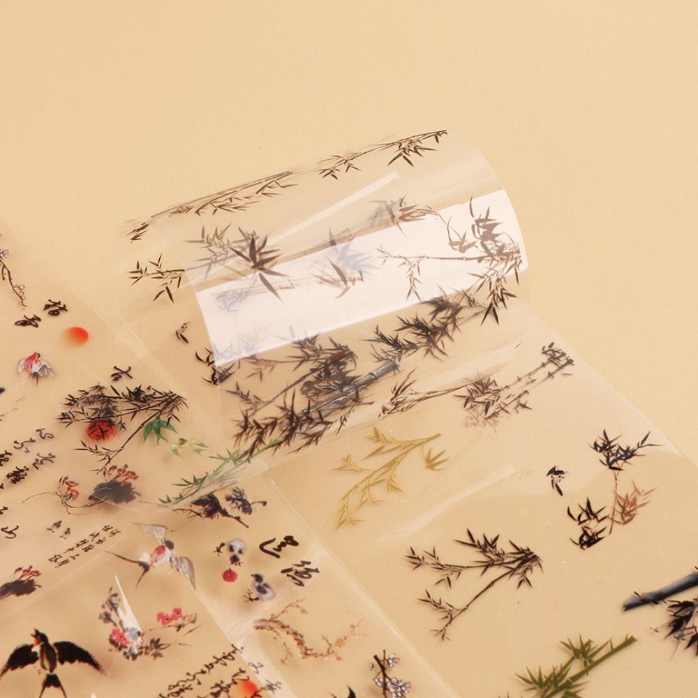 Character For Nails Ink Painting Nail Art Decor Chinese Style Sticker Nail Decoration Foil Stickers
