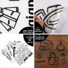 Spakon 9 Sheets Dresser Clothing Labels Removable Drawer Clothes Design Decals Wardrobe Decorative Bedroom Clothes Drawer Stickers for Organizing