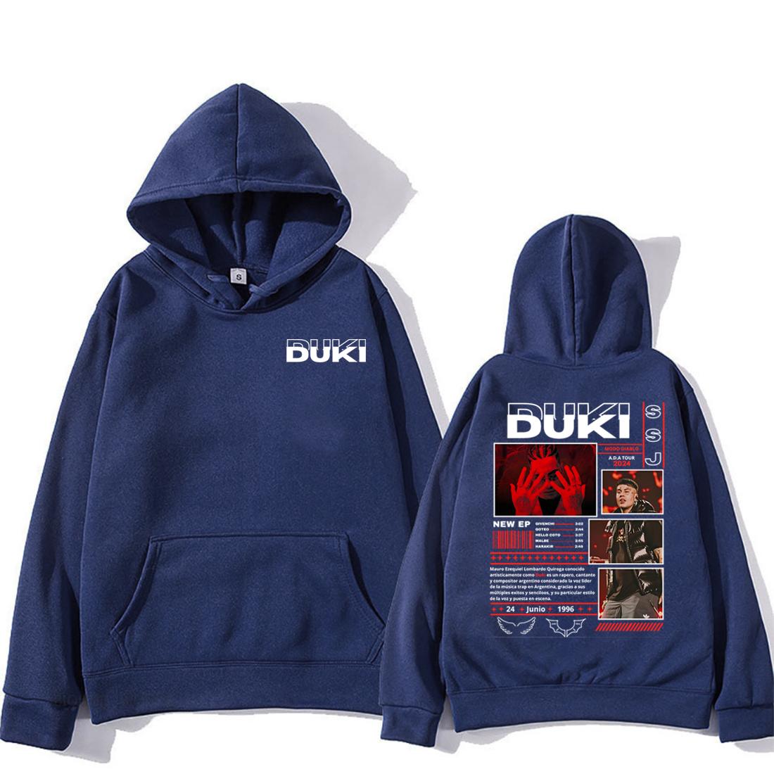 

Rapper Duki Album Print Hoodies Men Women s harajuku fashion techwear hip hop Fleece pullovers Long sleeve oversized streetwear 3XL