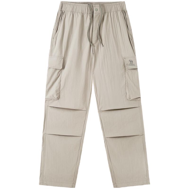 Camel Men's Spring/Summer Outdoor Wide-Leg Cargo Pants