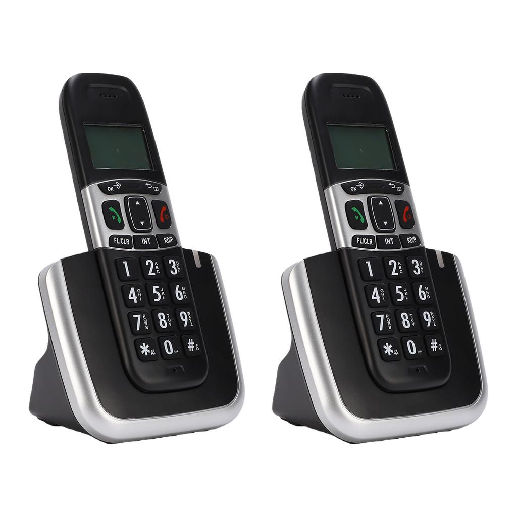 Schnurloses Telefon für Zuhause DECT6.0 Vollduplex-Freisprecheinrichtung 3-Wege-Gespräche 2 Mobilteile Schnurloses Telefon