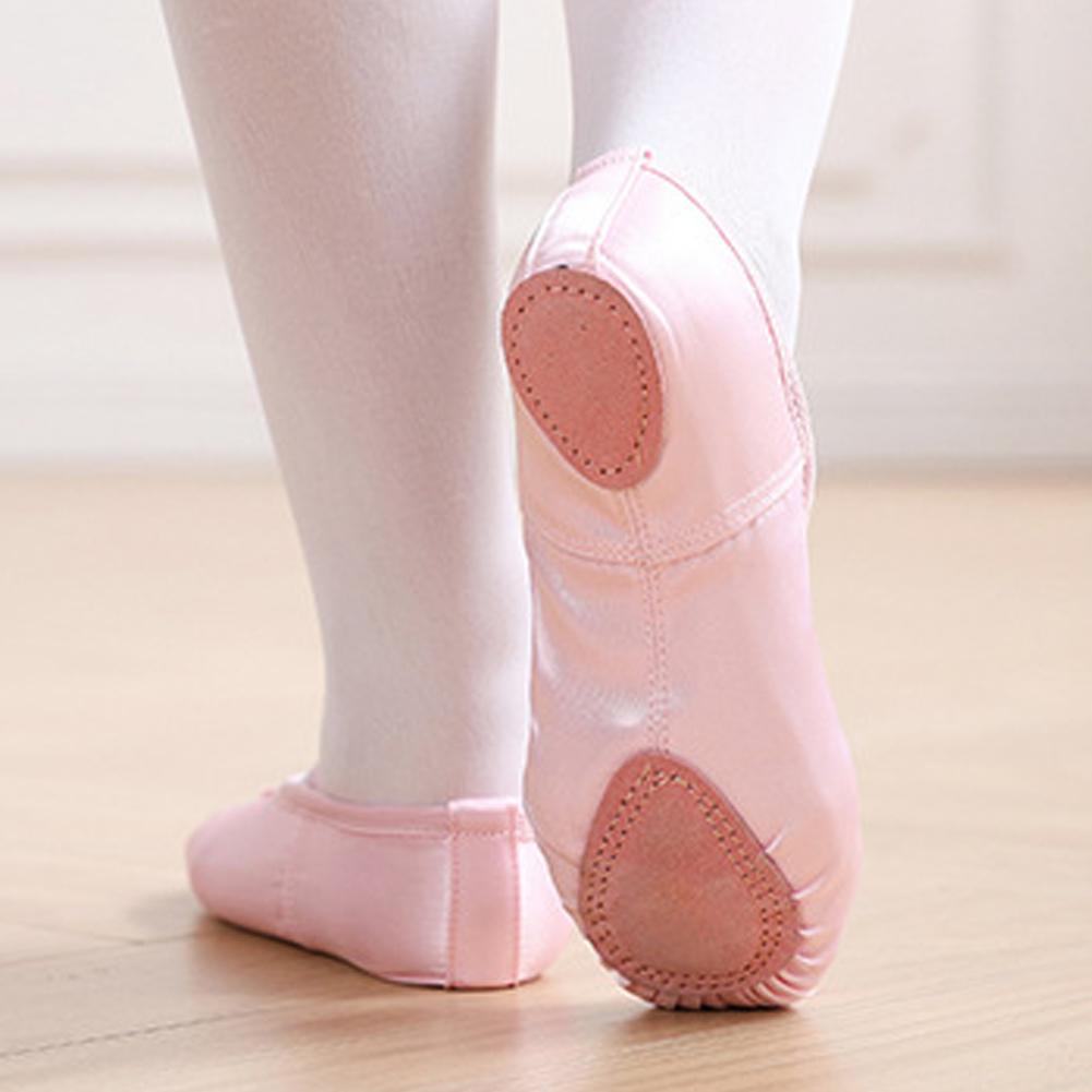 Lightwight Girls No-Elastic Satin Ballet Shoes Crown Sole Embroidery Ballet Comfortable & Anti-Slip Dance Shoes Ballet Supplies