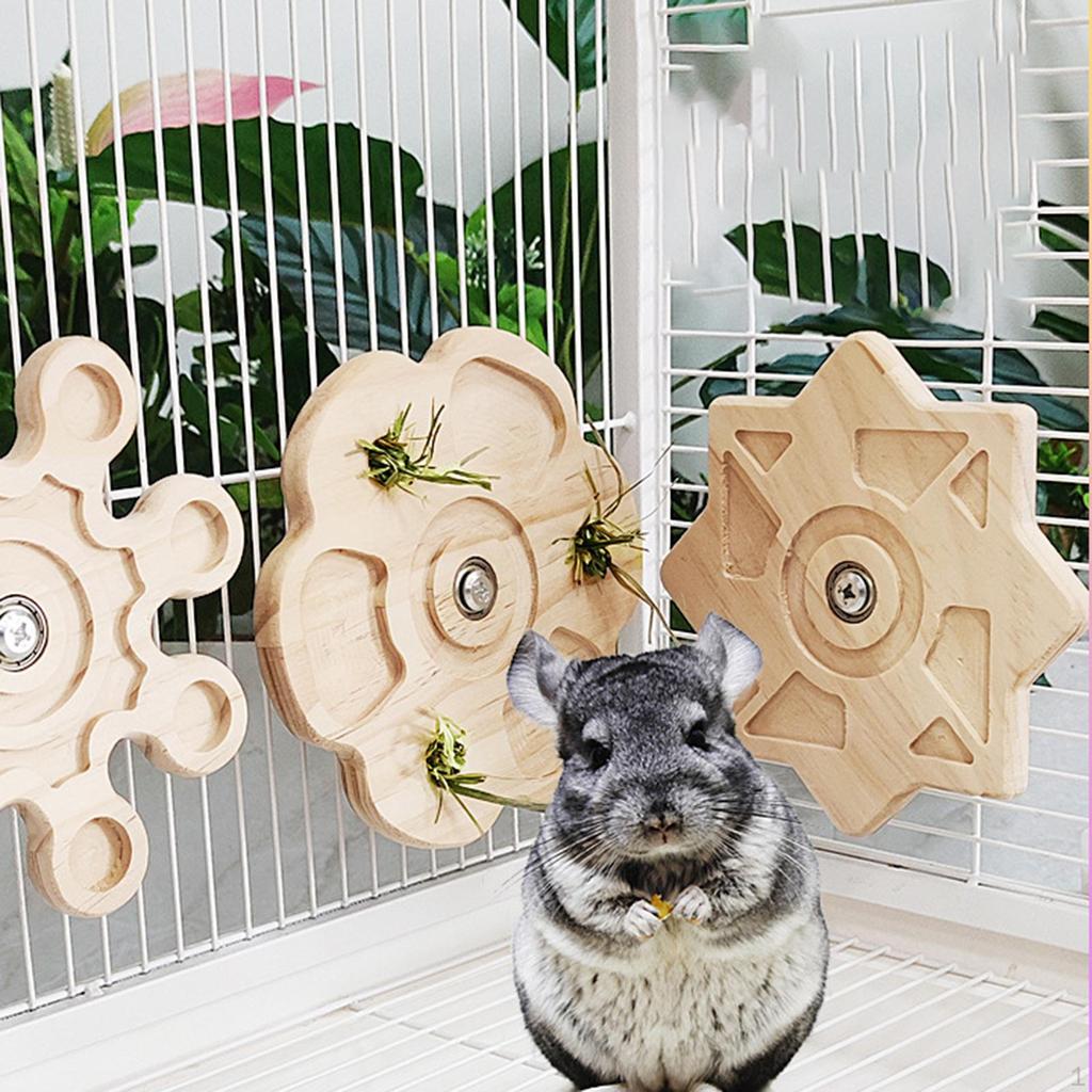 Chinchilla Molar Toy Cage Accessories Rotating Tooth Cleaning Interactive Hamster Chew Small Pet