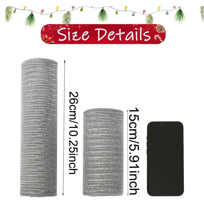 Christmas Crystal Gauze Ribbons 2026 Christmas Tree Decorations for Home Door Wreaths Navidad Noel Gifts Happy New Year 2026