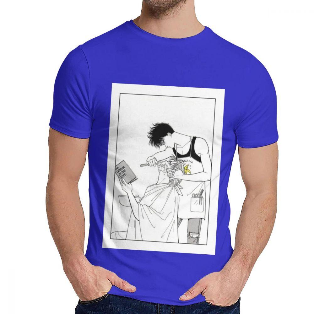 Harajuku Fish Anime Japanese Crime Ash Eiji Manga T Shirt For Man Crazy Organic Cotton