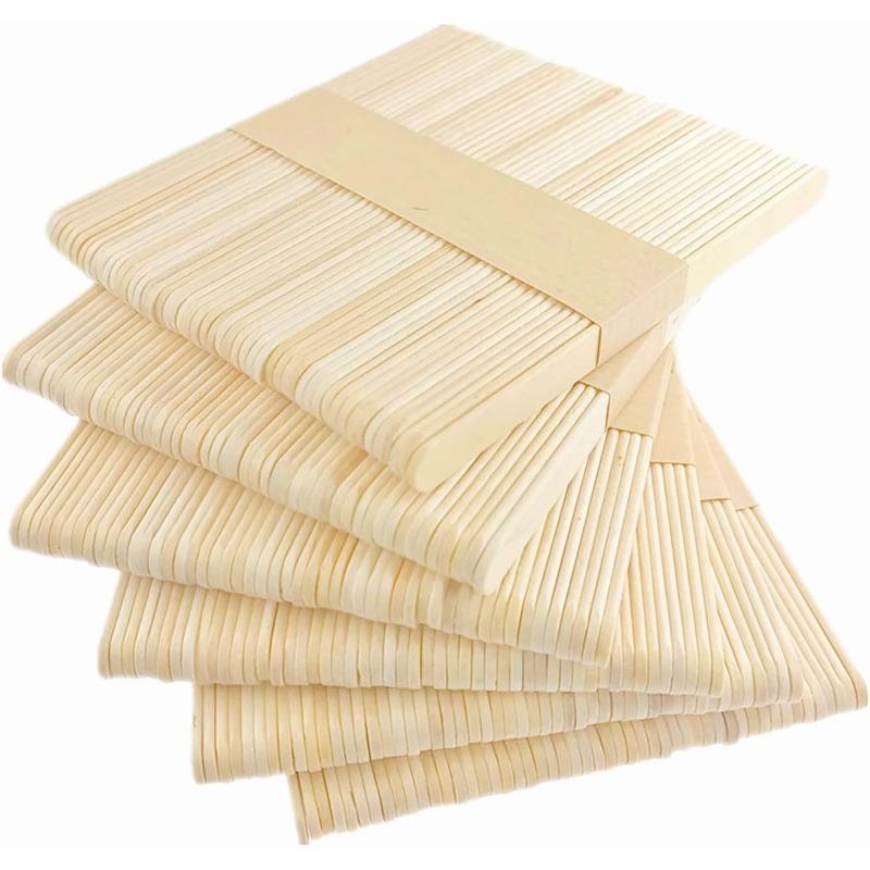 100 PEZZI Bastoncini di Legno per Artigianato, Bastoncini Naturali per Lecca-lecca/Gelato, Bordi Lisci per Arte e Lavori Manuali, 114 X 10 X 2mm
