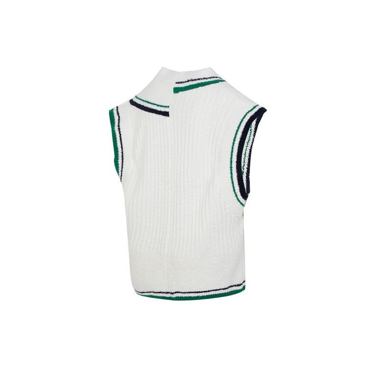 Nike Γιλέκο Color Block Χαλαρής Πλέξης Για Υπαίθρια Σπορ Και Ταξίδια Γυναικεία Top Λευκό Πράσινο FN1887-133