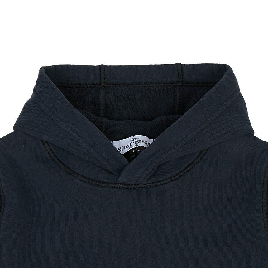 Stone Island Solid Color Hooded Pullover Long Sleeve Kids tops Navy-Blue 791661620-V0020