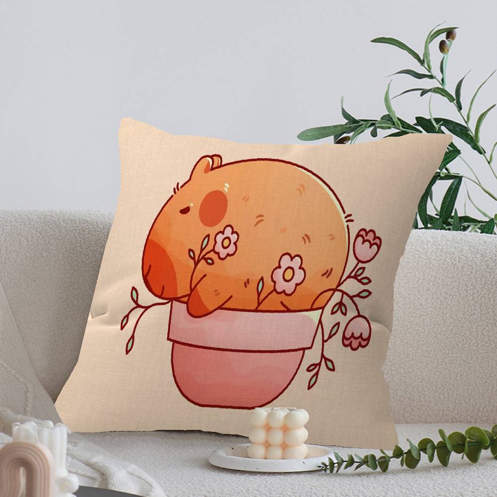 Cute Capybara Pillow Anime Pillow Sofa Bed Head Pillow Cover Cushion Cover 45x45 cm Fashion
