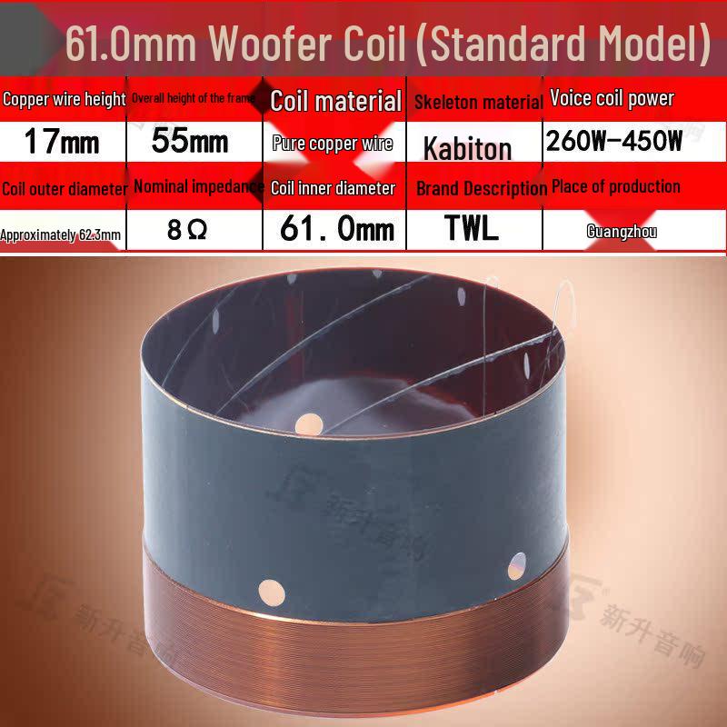 8-15" Speaker Repair: 63.5, 62.8, 60.5mm Bass Voice Coil Options