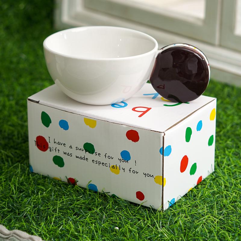 

High-Quality Hand-Painted Ceramic Macaron Mug - Heat Resistant, Perfect for Girls Afternoon Tea & Dessert 201-300ml