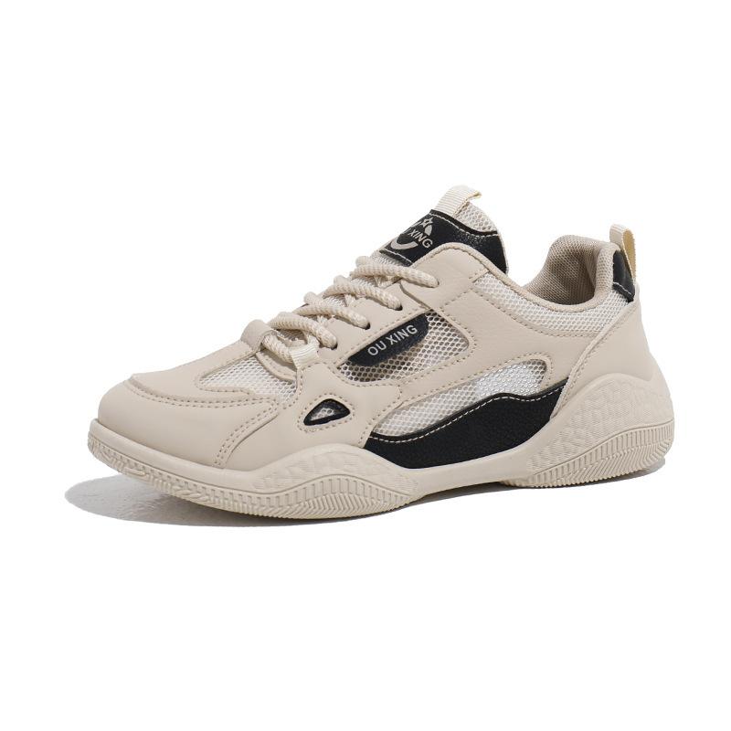 2025 summer new Korean ins breathable little white shoes women's hollow casual board shoes thick-soled versatile muffin shoes foreign style