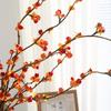 6pcs Artificial Flower Stems Bundle Wealth Fruit Faux Orange Branches Small Persimmon for Home Decor Vase Not Included