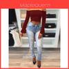 Women Summer Casual Off Shoulder Tank Top Stylish Long Sleeve Crop Top Shirt