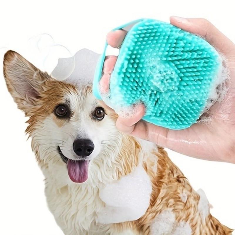

Pet Bathing Brush Silicone Scrubber Mitt for Dogs & Cats, Massage & Lathering, Waterproof & Bite-Resistant United States