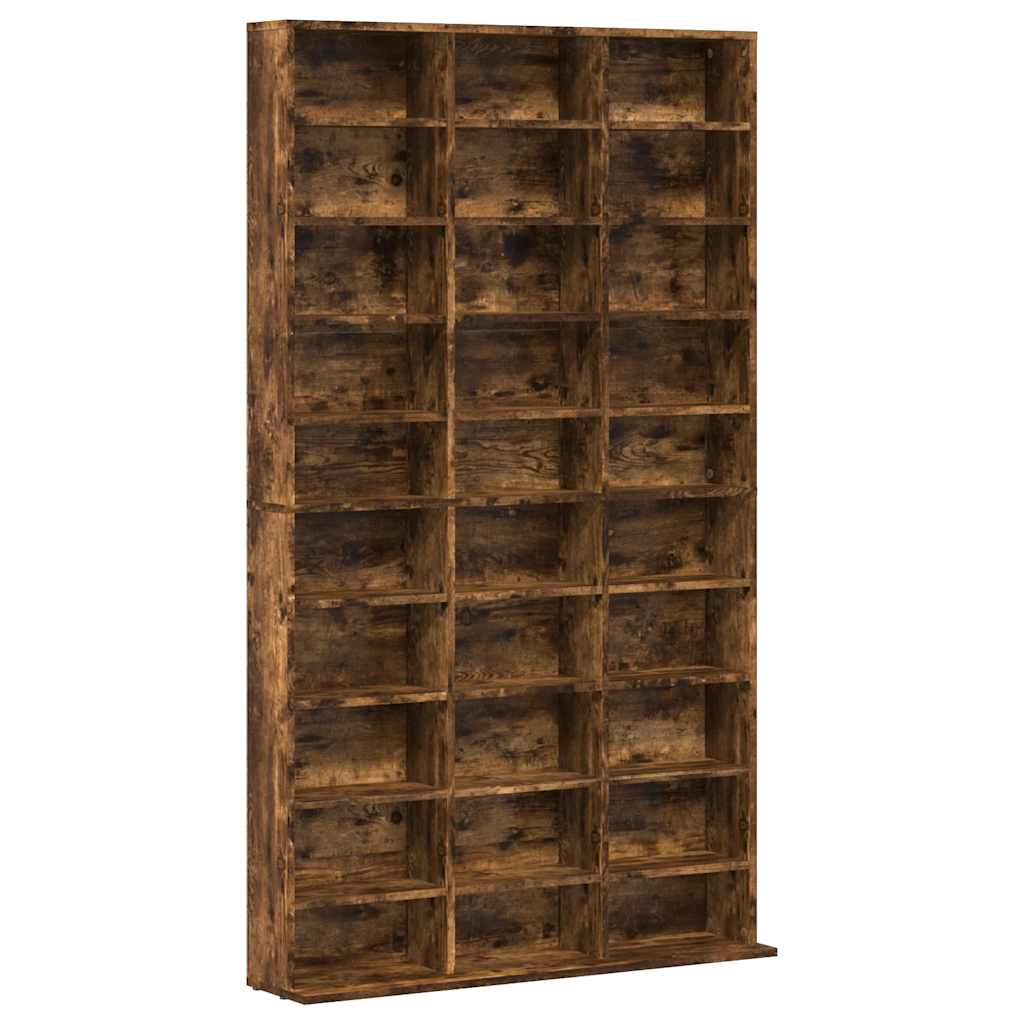 vidaXL CD-Regal Räuchereiche 102x23x177,5 cm Holzwerkstoff