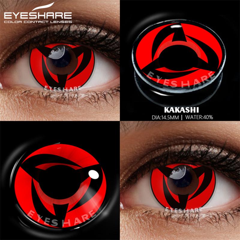 Eyeshare 1 Paar farbige Kontaktlinsen für Augen, Anime, Cosplay, farbige Linsen, Halloween, verrückte Linsen, Augenschönheit, Make-up-Linsen