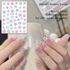 6 Blätter Stern Herz Nagelsticker Selbstklebend Mix Farbe Verschiedene Muster Maniküre Aufkleber