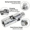 Sleeve Steering Conversion Head - 1/4", 3/8", 1/2" Universal Joint Sleeve & Socket Wrench Set (Universal Joint Tools)