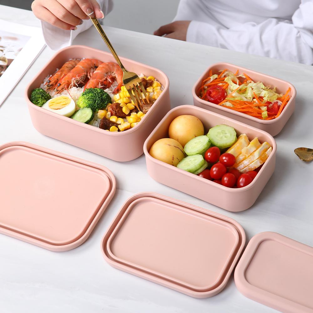 Silicone Bento Boxes Lunch Container,  Leak-Proof Lunch Container, BPA-Free, Dishwasher Safe