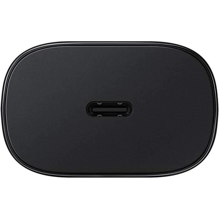 Chargeur Rapide 25W - Samsung - Compatible A54/A34/A14/S23/S22 - USB-C - Noir - Adaptateur secteur