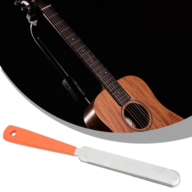 Durability Guitar Fret File Polishing Tool With Ergonomic Rubber Handle for Precise Fret Leveling and Polishing