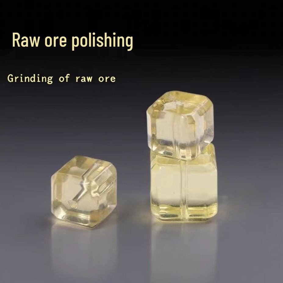 Citrine Yellow Lemon Cube Beads for DIY Jewelry