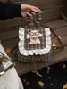 Korean Style Children's Plaid Plush Cartoon Doll Backpack