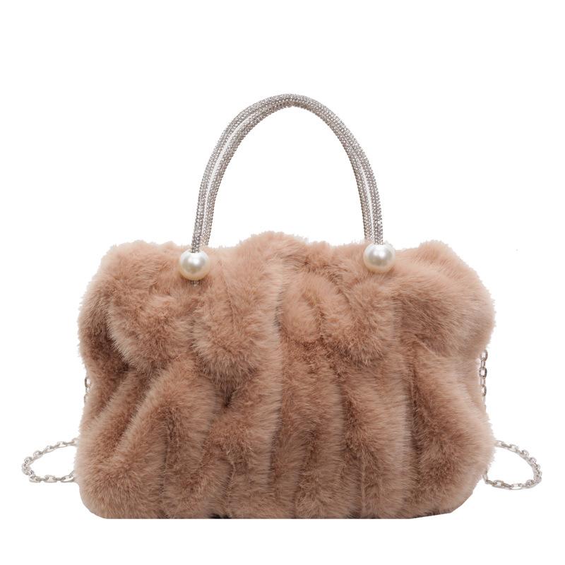 

Bag women s 2025 new autumn and winter plush bag women s high-value exquisite soft handbag commuter messenger bag хакі