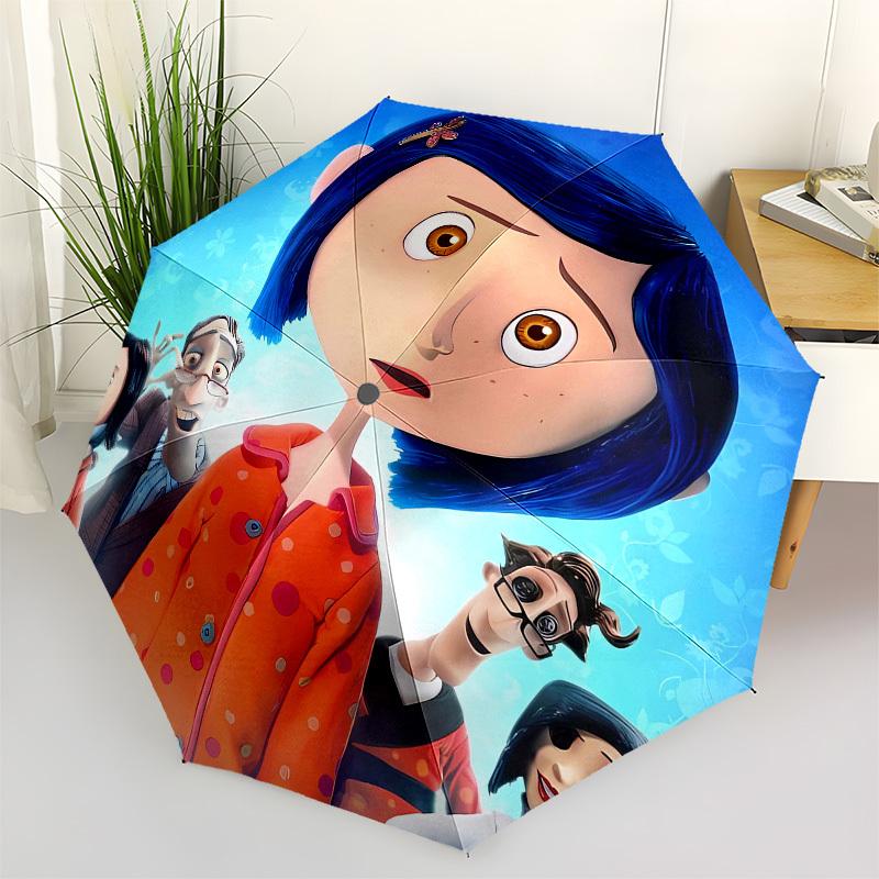 

Coraline, Animation Automatic Opening and Closing, 8 rib Structure Portable Umbrella, Suitable for Men and Women in All Seasons Perfect Gif