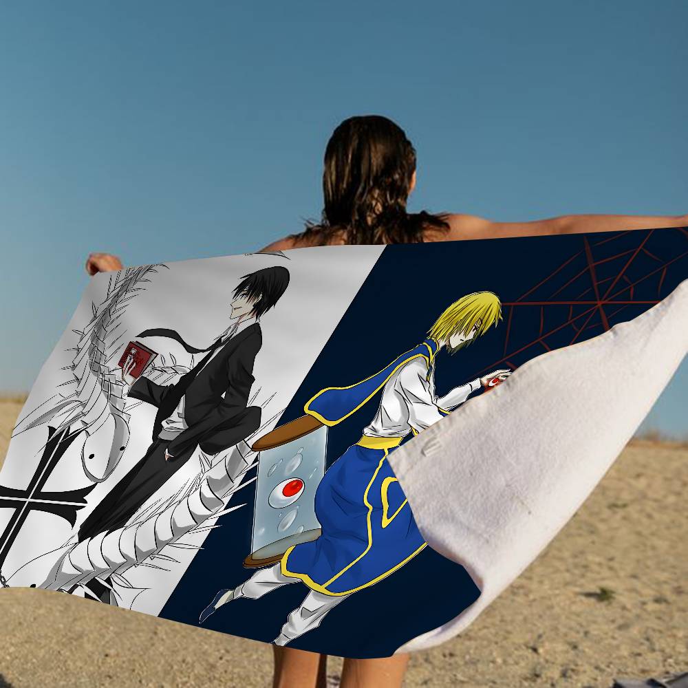 Anime Hunter X Hunters Beach Towel Colorful Bath Towels for Girl Microfiber Quick Dry Sand Free Beach Yoga Spa Gym Pool