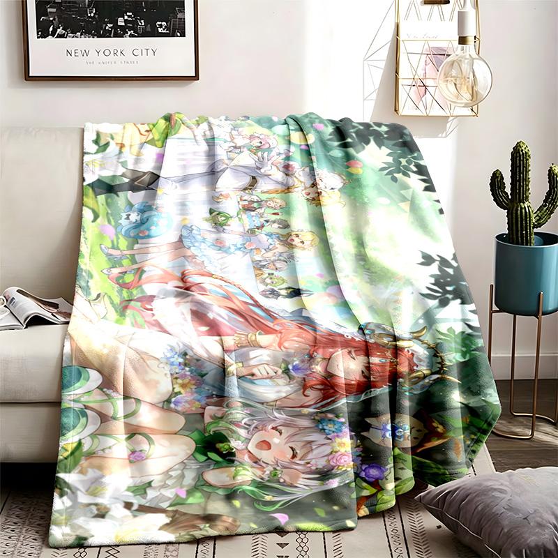 Genshin Impact Theme Blanket Suitable For The Sofa Camping And Travel Made Of Soft Flannel Material An Ideal Gift For Occasions Such As Birthday