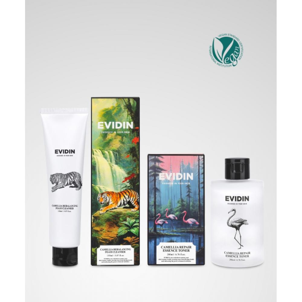 Evidence In Your skIn Camellia moisturizIng Set  Foam Cleanser 150ml+toner 200ml NONE