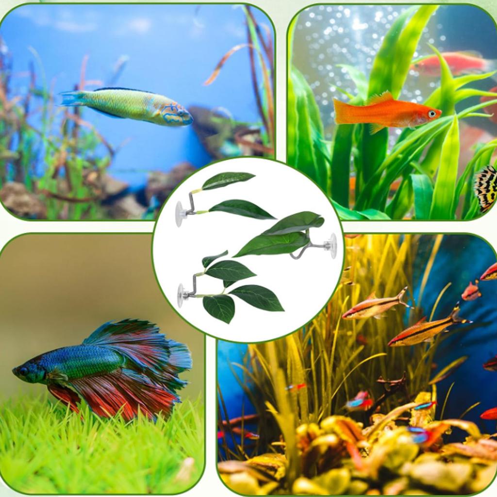 1 PC Betta Fish Hammock Soft Aquarium Decor Plastic Plants that Won’t Damage Fishtail Tank Fish Spawning Grounds Resting Bed