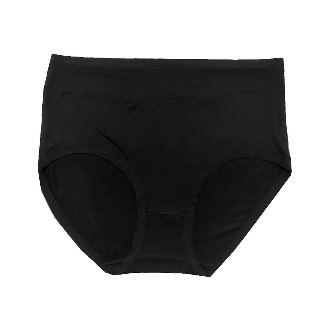 Plus Size Women's High Elasticity Solid Color Fabric Underwear: Comfortable & Versatile