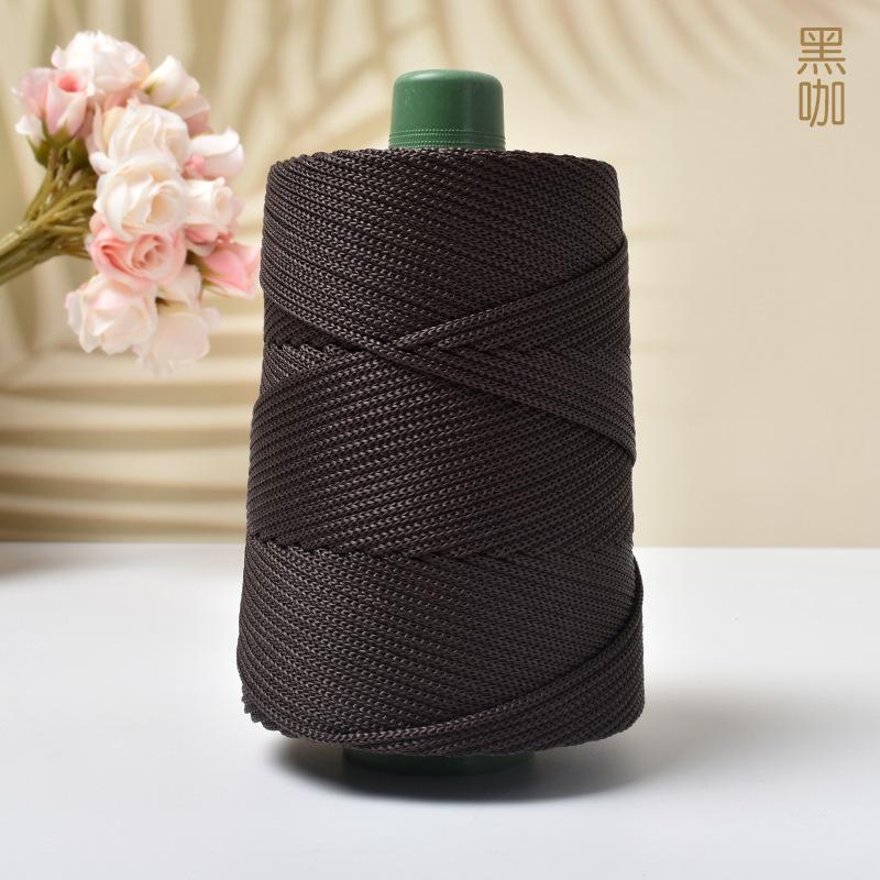 Light-Weight Ice Silk Yarn for Summer DIY Hand-Woven Sun Hat Bag Shoes Cushion Craft Rope Hollow Wool Crocheting Cushion