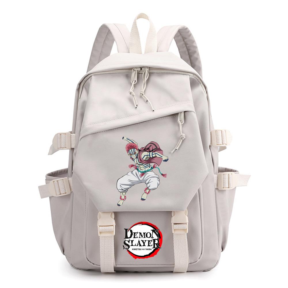 Sac à dos imprimé Demon Slayer pour adolescent étudiant Rentrée scolaire Sac à livres Femme Grande capacité Imperméable Sac de voyage