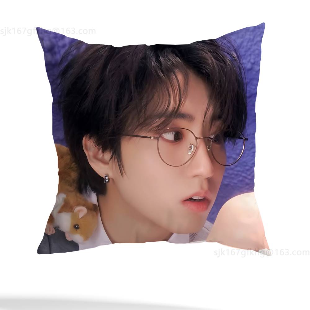 Pop Idol H-Han Ji-sung pillowcase casual style decoration, suitable for home decoration (excluding pillow core)