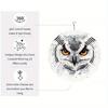 Owl Design Metal Mandala Wind Chime - Handcrafted 3D Printed Outdoor Garden Decor, Battery-Free Soothing Wind Sounds