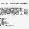 136 Keys Comic White English Korean German Layout Keycaps Dye Sub PBT Keycaps Cherry Profile for MX Switches Gaming Keybaord