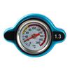 Safe Thermost Radiator Cap Tank Cover Water Temperature Gauge New 1.1 Bar 15.6Psi Big Head Updated DIY Black For Motorcycle Car
