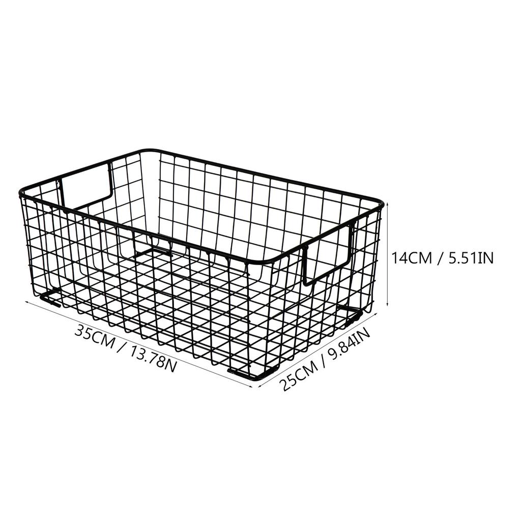 1Pcs Strong Fruit Organizer Basket Kitchen Storage Container for Snacks Fruits Vegetables Draining Mesh Handle Hole Modern Iron